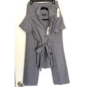 Pendleton Suit Dark Grey Petite Size 2 NWT